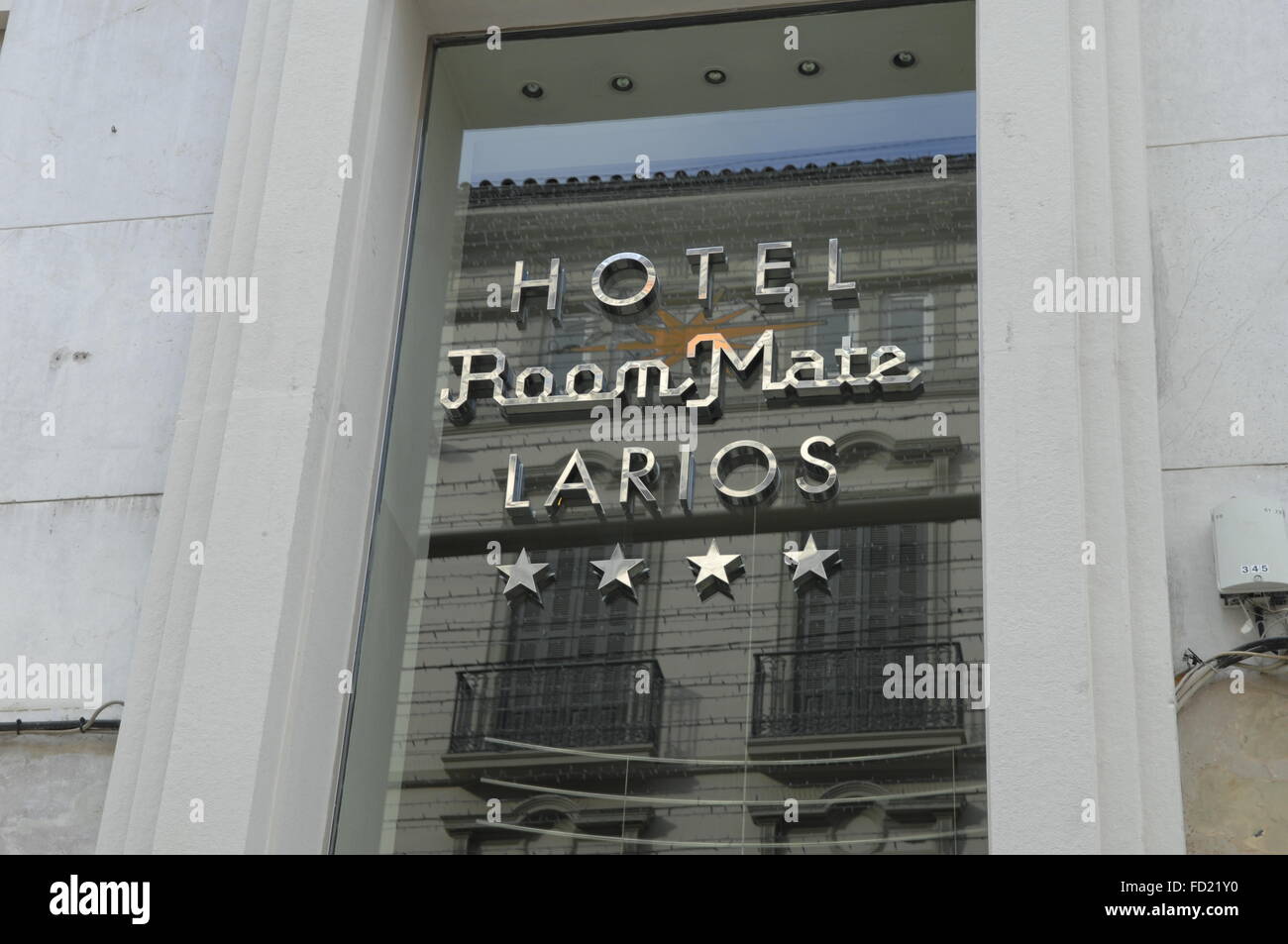Hotel Hotel Room Mate Larios-4 Sterne auf Calle Larios - Malaga, Spanien Stockfoto