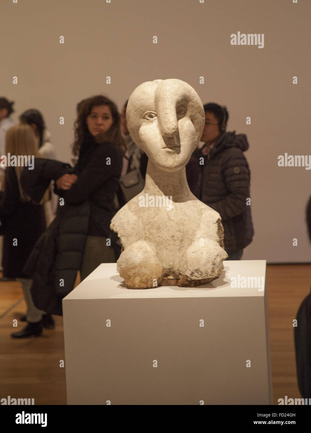 Picasso-Skulptur-Ausstellung im Museum Of Modern Art in New York City hat gezeichnete Rekord Massen. Stockfoto