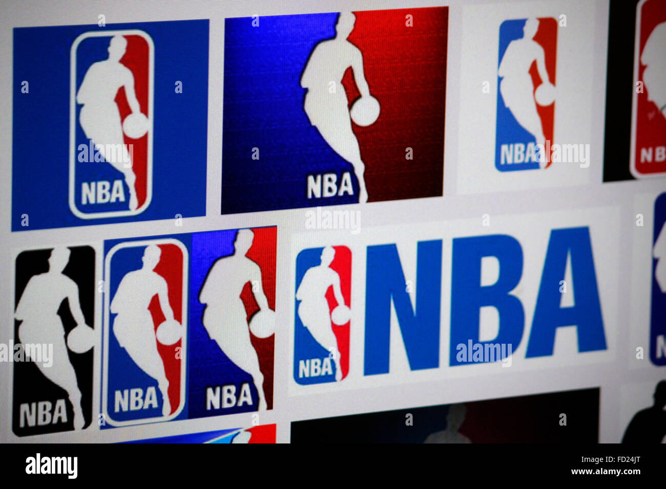 Markenname: "NBA-National Basketball Association", Berlin. Stockfoto