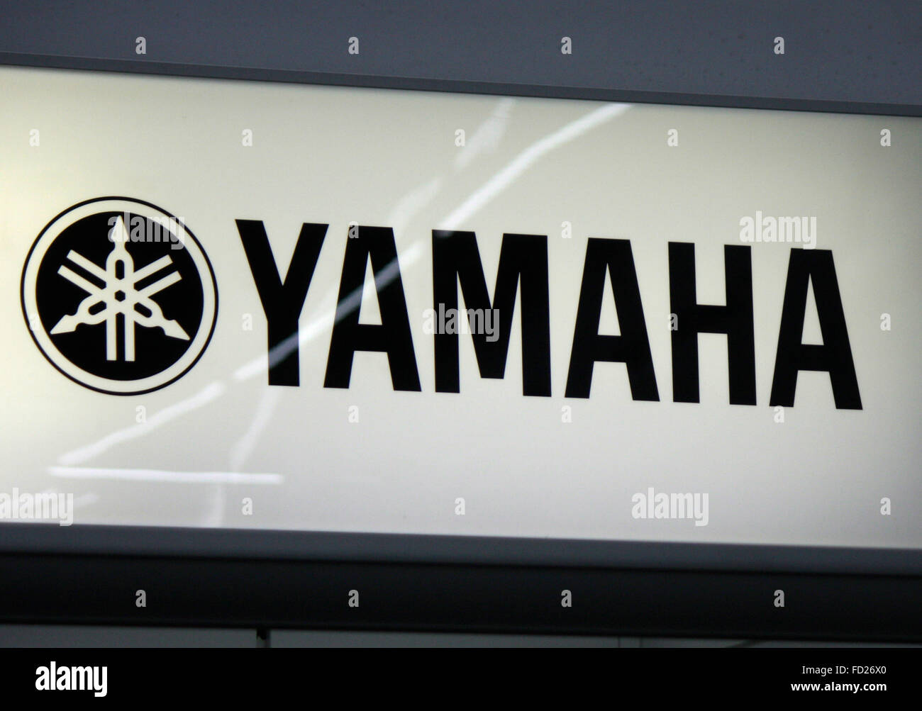 Markenname: "Yamaha", Berlin. Stockfoto