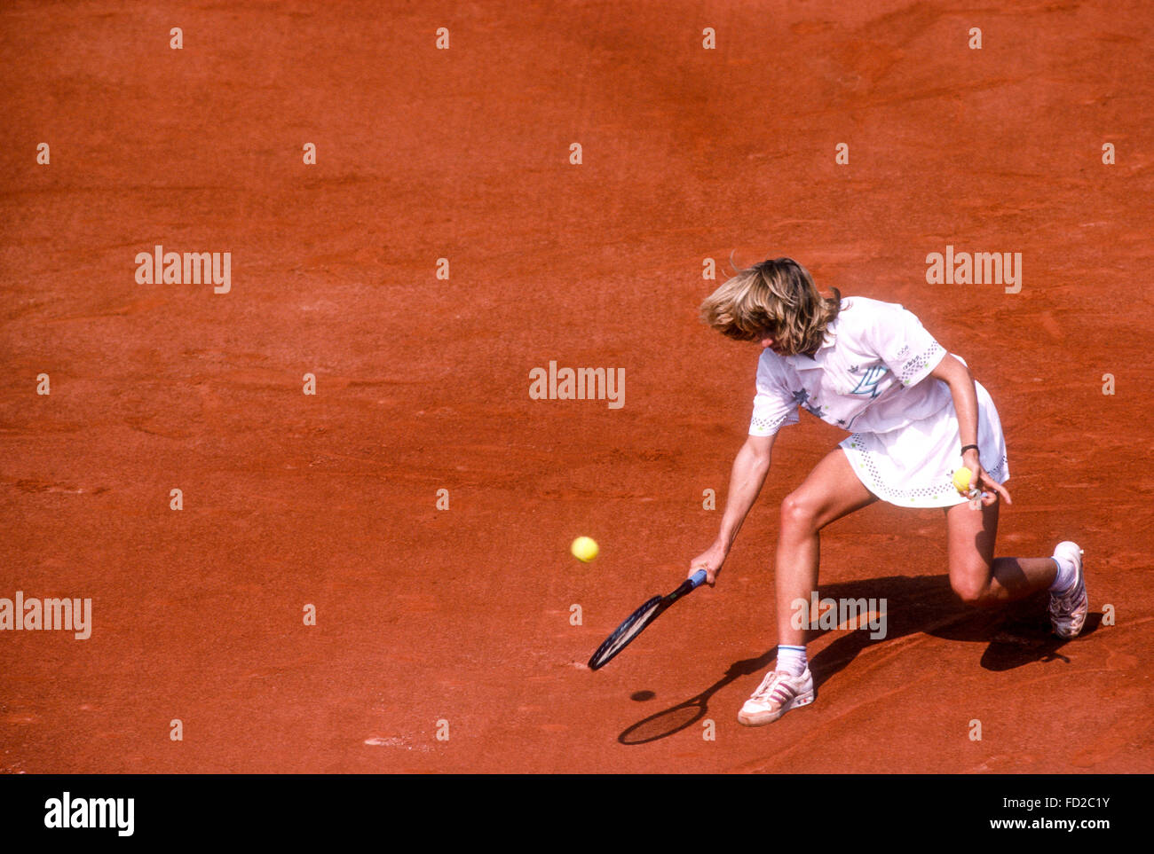 Steffi Graf (GER) im Wettbewerb bei den French Open 1988 im Jahr gewann