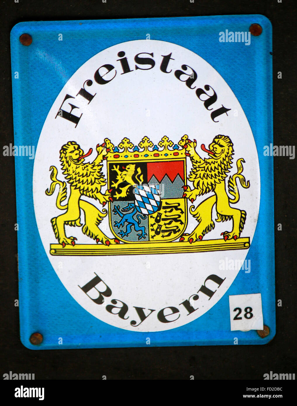 Emaille Becher Freistaat Bayern Wappen