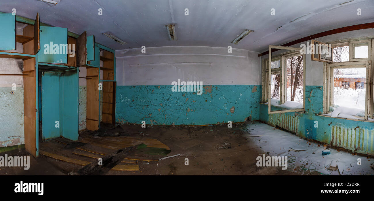 Das Büro in der verlassenen Fabrik Stockfoto