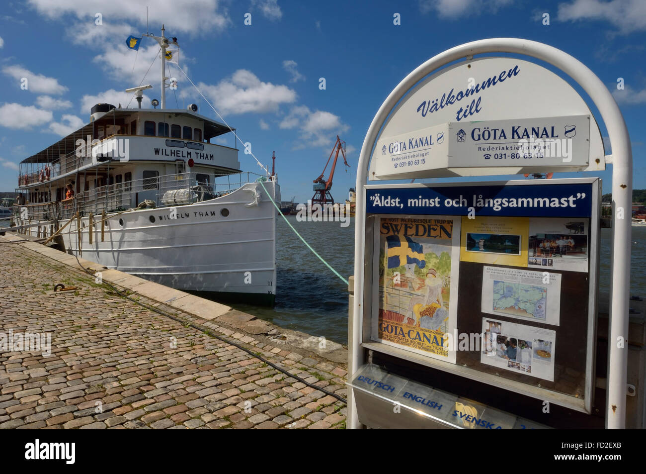 MS Wilhelm Tham vertäut im Hafen von Göteborg. Schweden. Europa Stockfoto