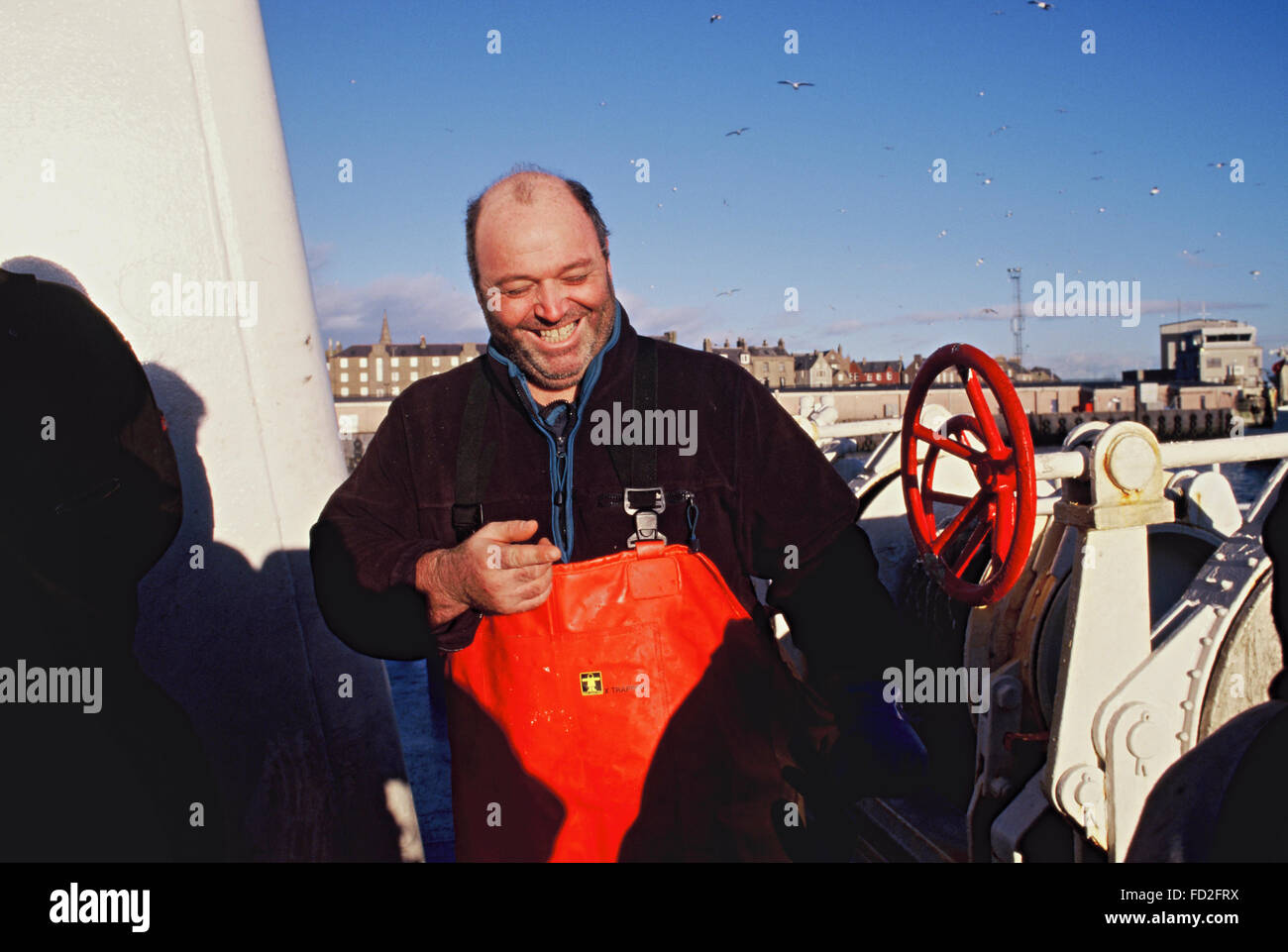 Pelagischen Fischer bei der Arbeit Fraserburgh Schottland William Bellamy Stockfoto