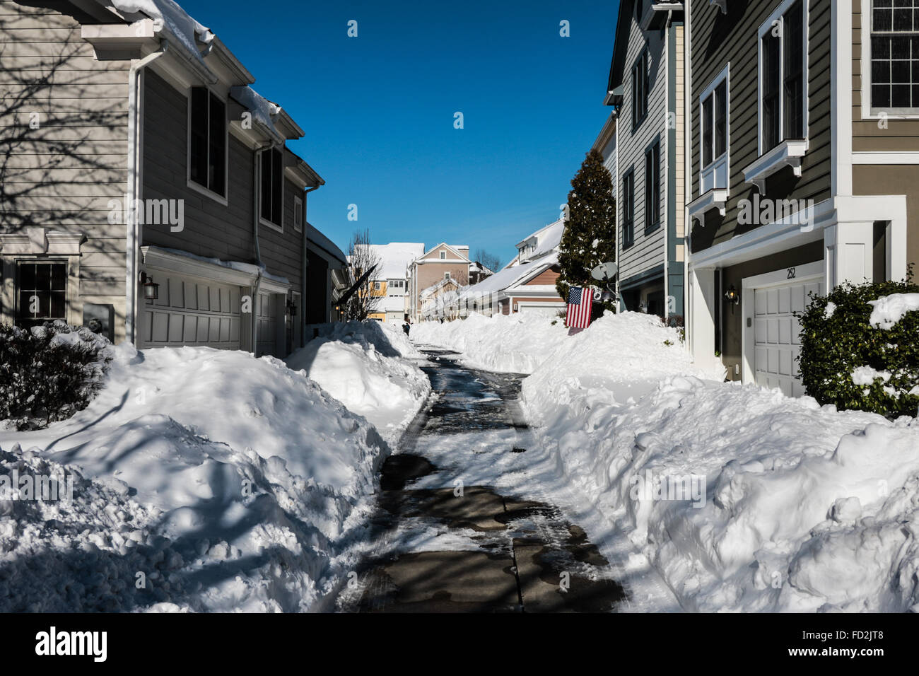 Schneereichen Gasse Stockfoto