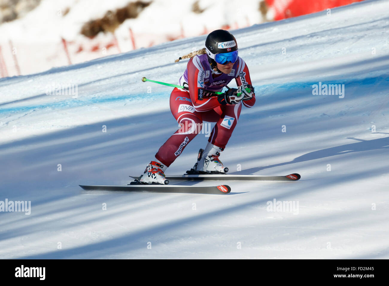 Cortina d ' Ampezzo, Italien 23. Januar 2016. MOWINCKEL Ragnhild(Nor) im Wettbewerb mit der Audi Fis Alpine Ski World Cup Women Stockfoto