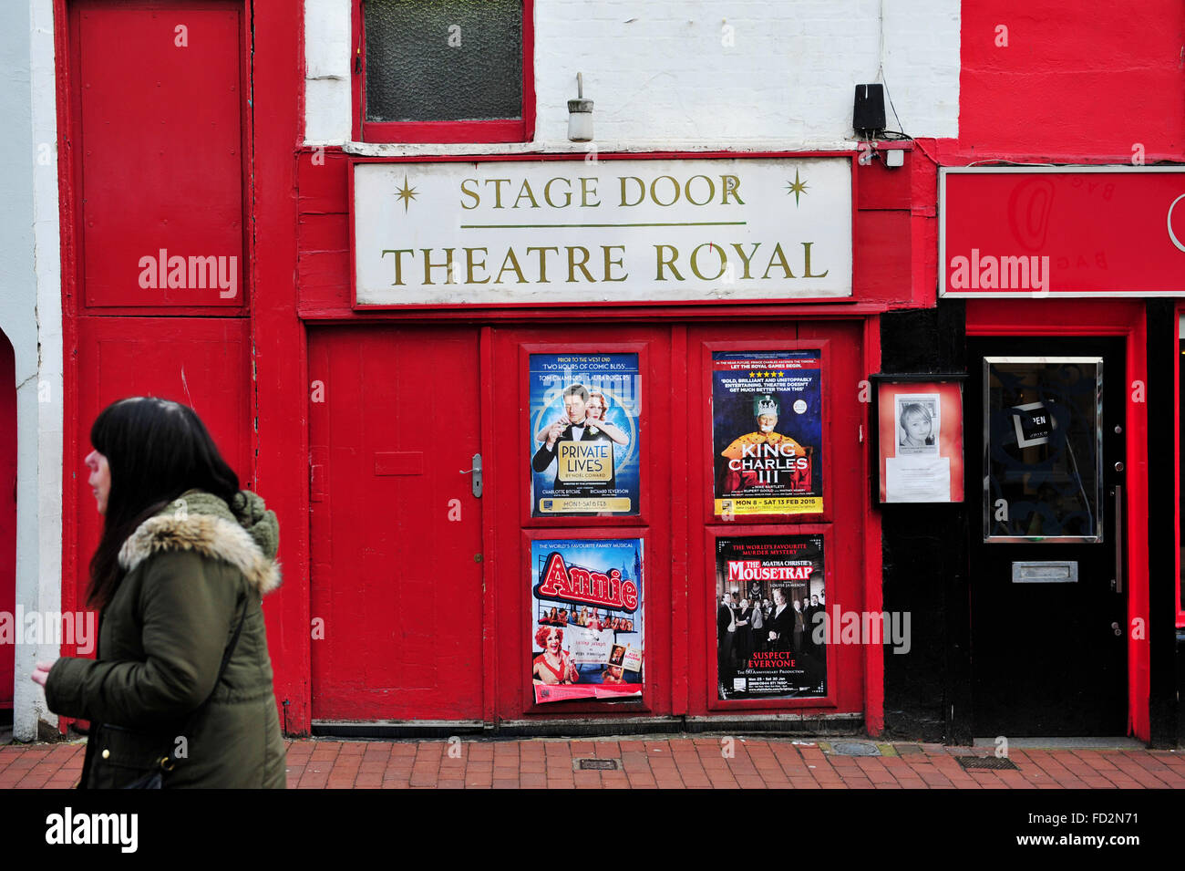 Brighton Theatre Royal Stage Eingang in der Bond Street UK Stockfoto