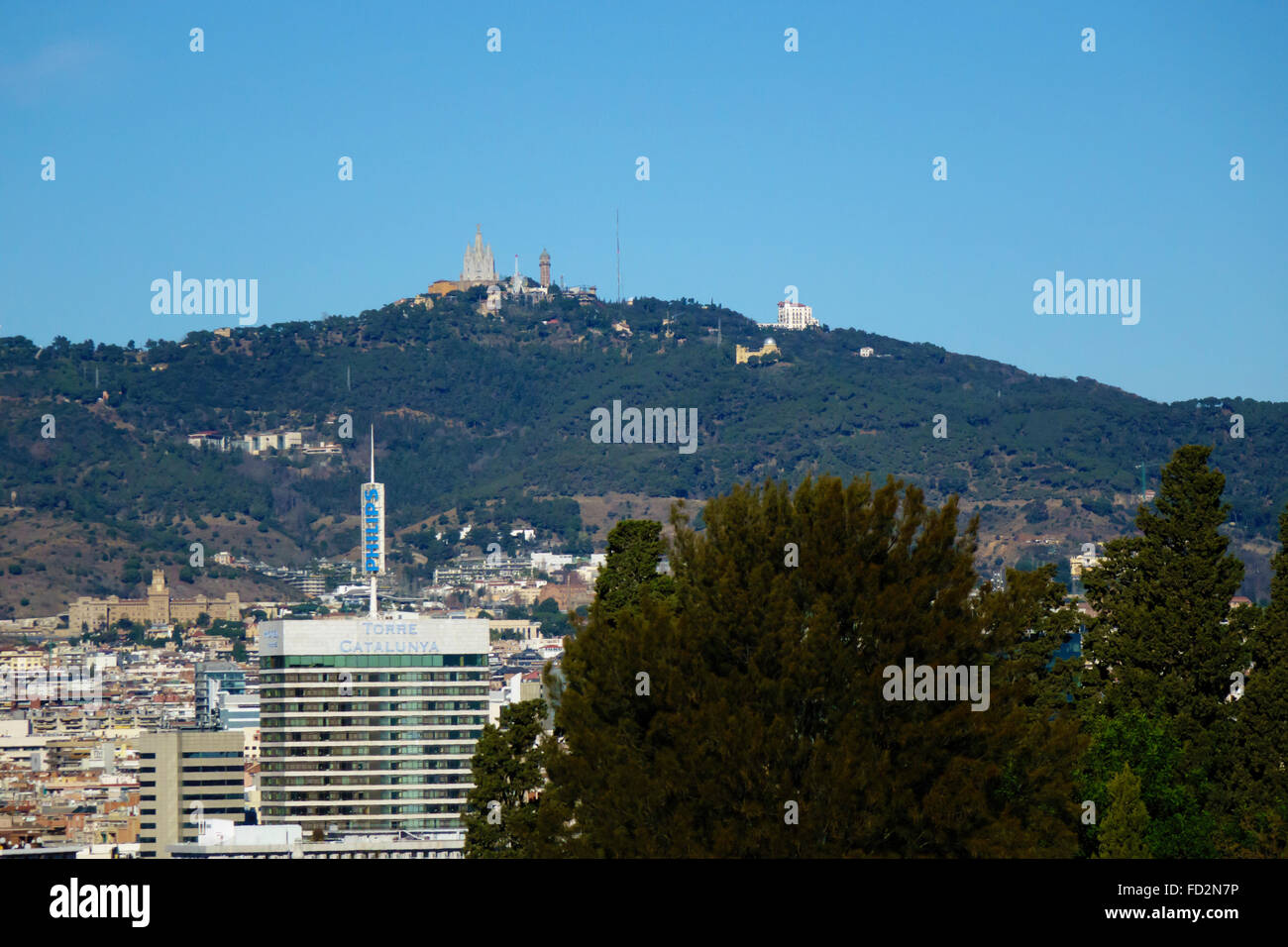 Blick auf die Stadt Barcelona, Stockfoto