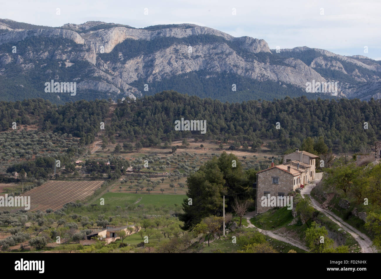 Tarragona ländliche Landschaft Caro, Beseit, Katalonien Stockfoto