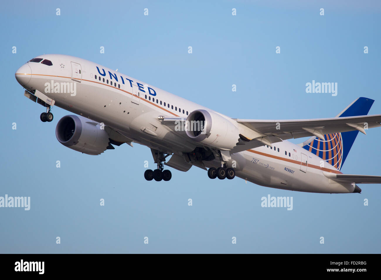 N29907 Boeing 787 Dreamliner United Airlines London Heathrow Stockfoto