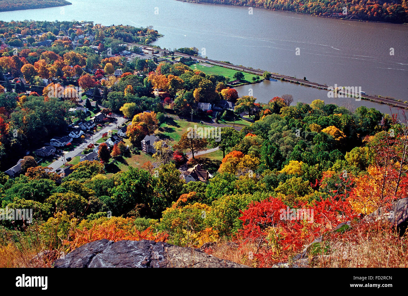 Kalten Quellen auf dem Hudson River im Herbst, New York Stockfoto