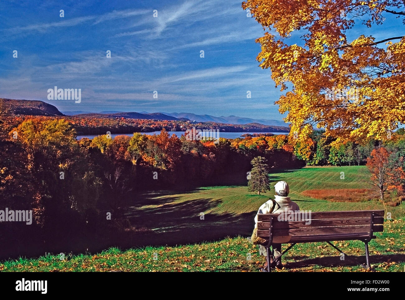 Herbstlaub, Hudson River Valley, New York Stockfoto