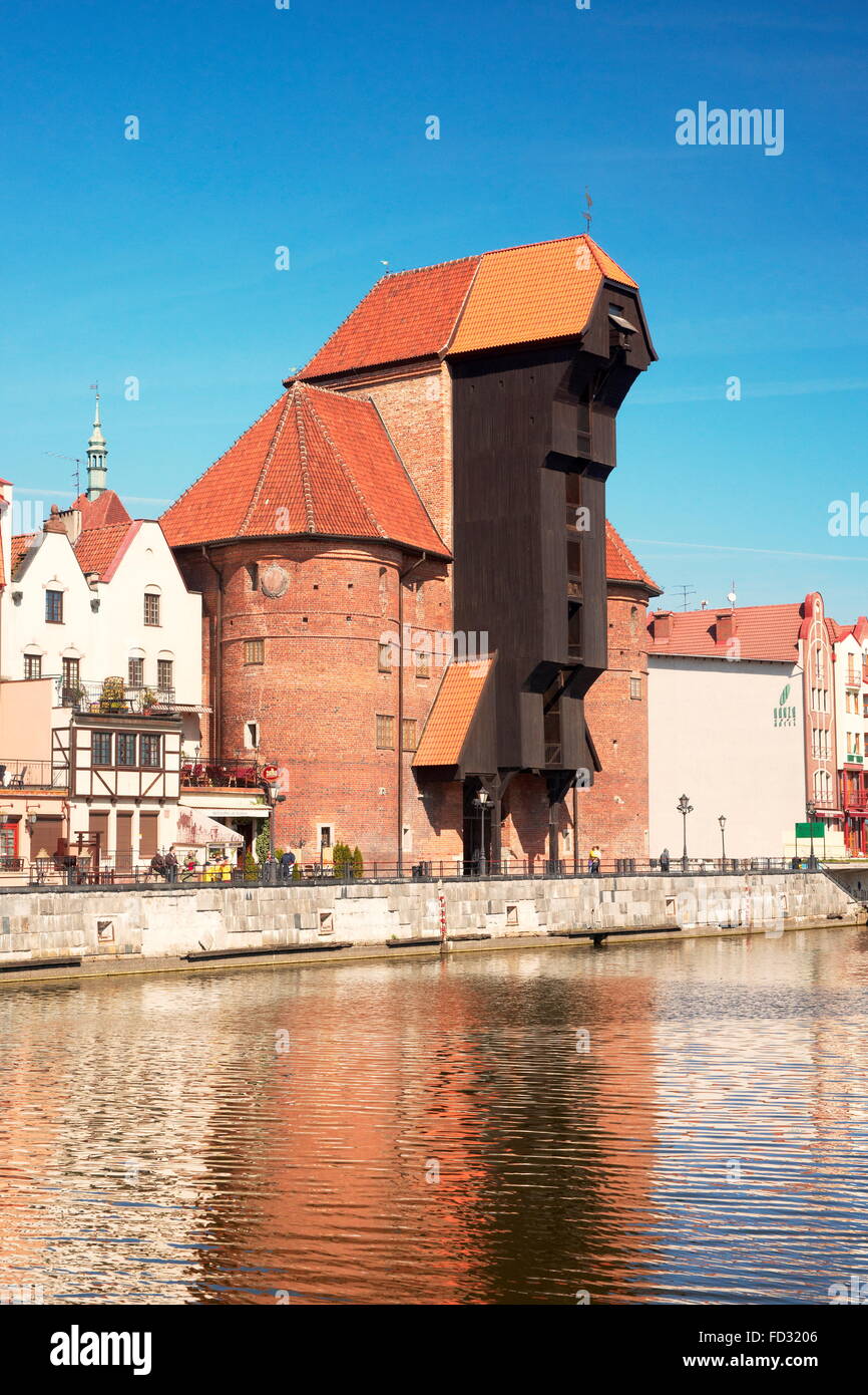 Mittelalterliche Kran, Altstadt in Danzig, Polen Stockfoto