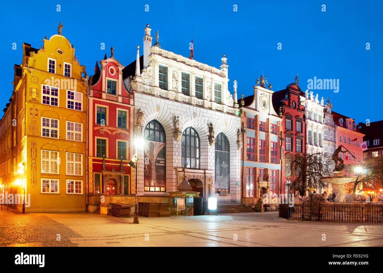 Der Artus-Palast in der Altstadt in Danzig, Polen Stockfoto