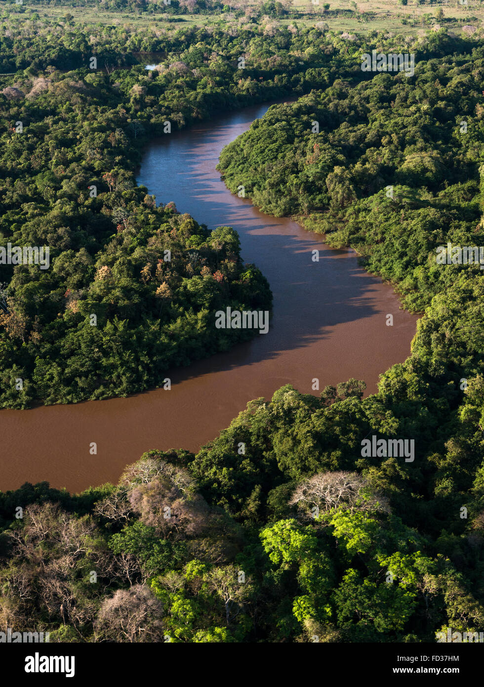 Fluss Biegungen des Aquidauana, Pantanal Stockfoto