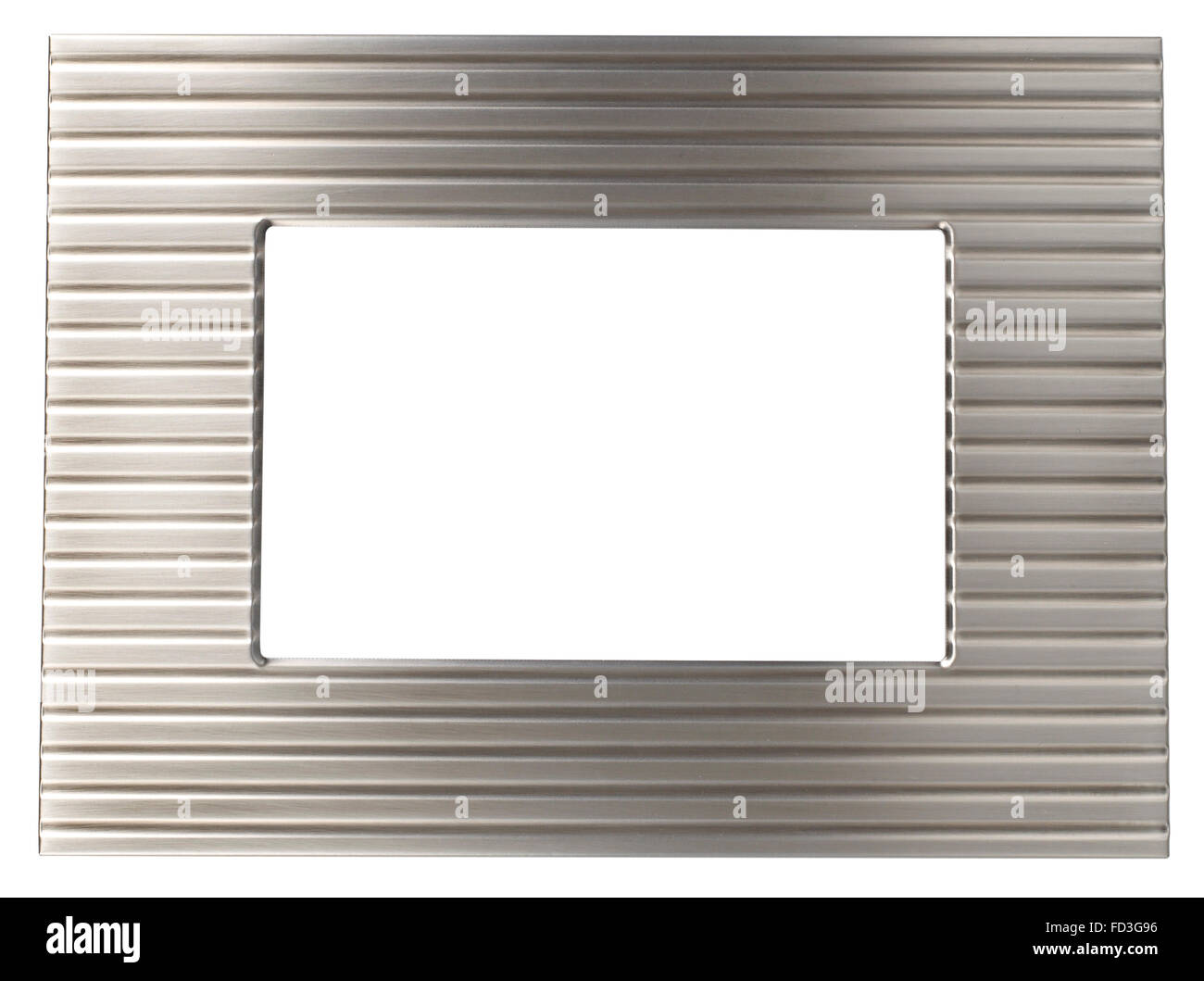 Silber Metall Bilderrahmen Stockfoto