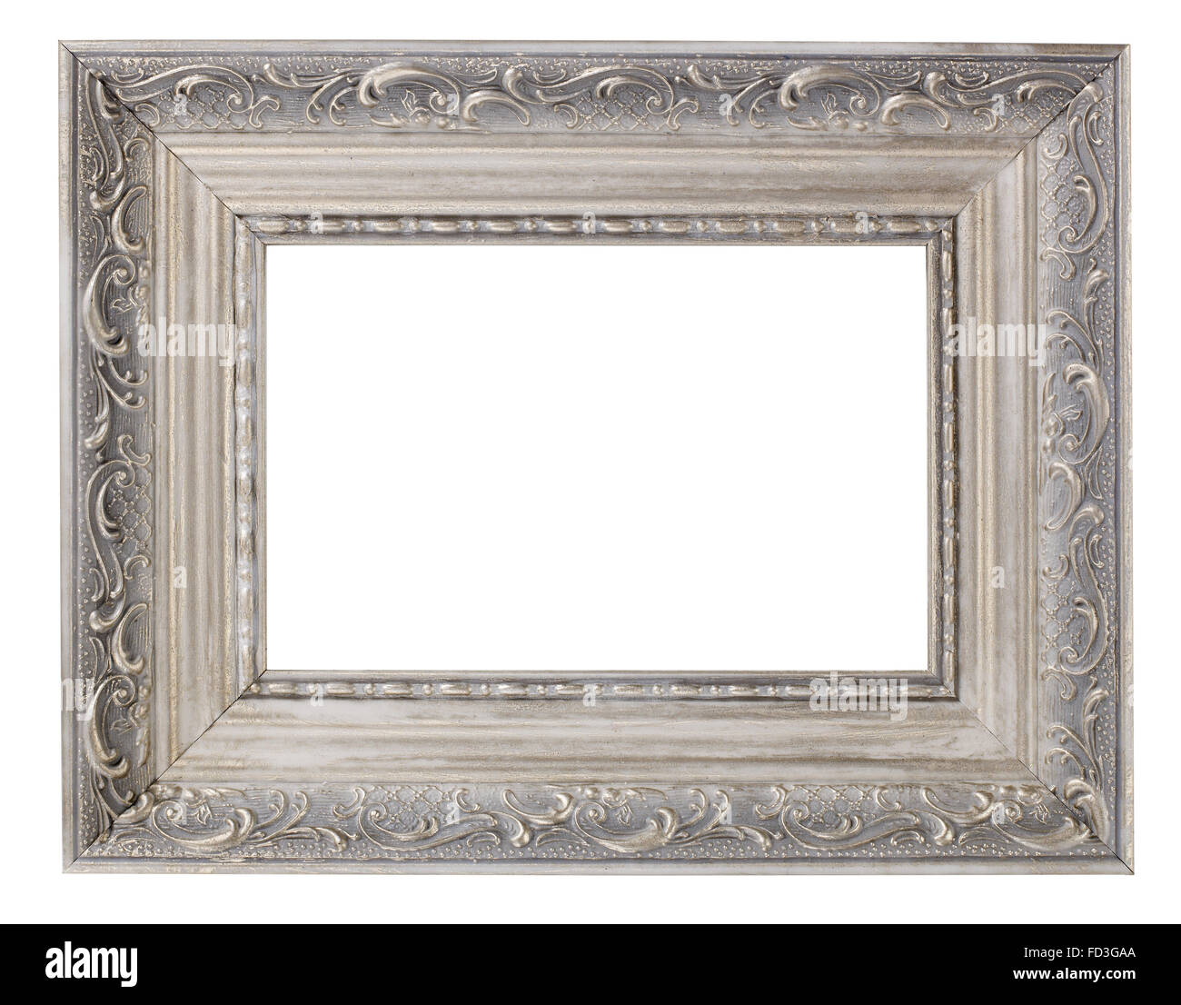 Silber Bilderrahmen Stockfoto