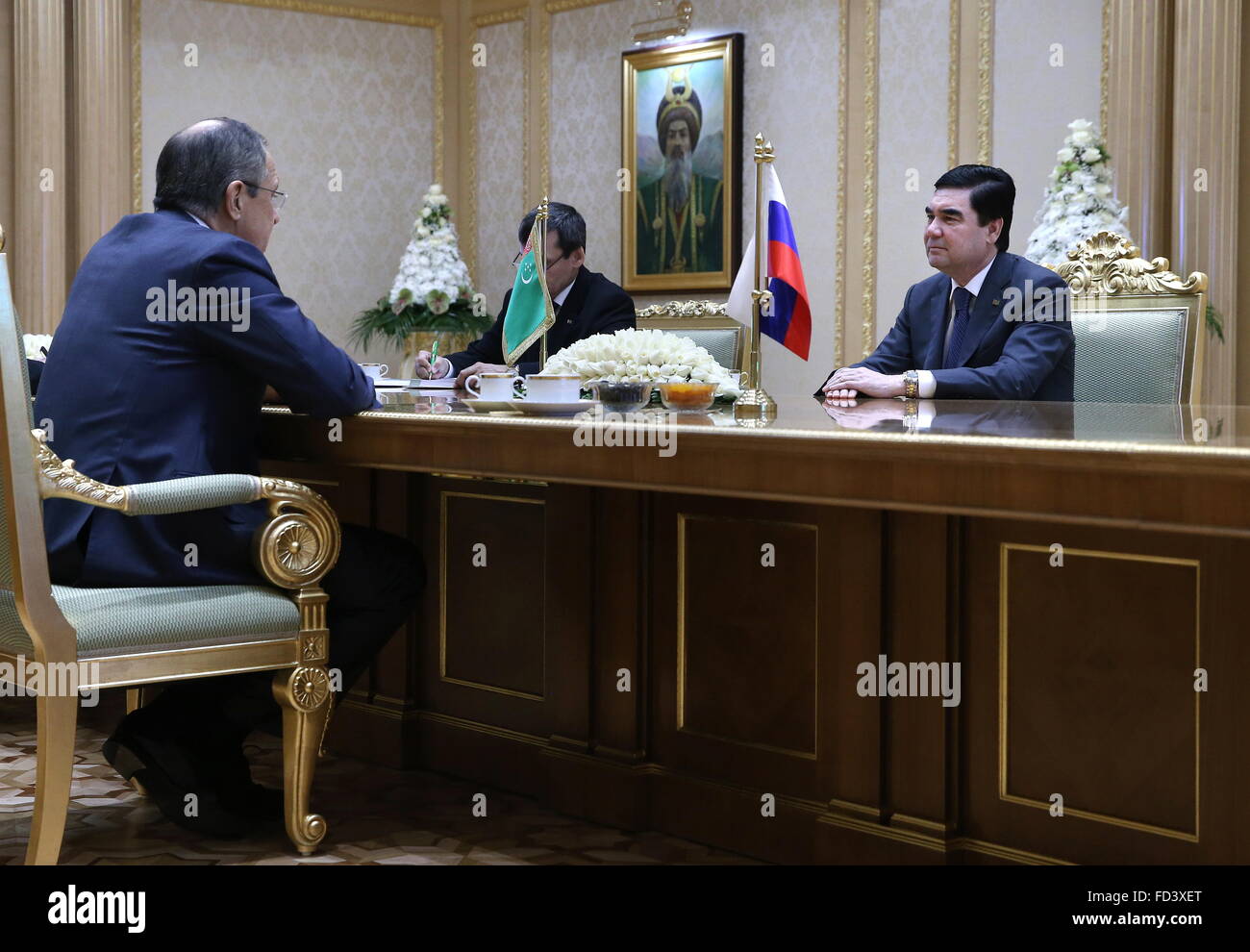 pic Gurbanguly Berdimuhamedow Desk https www alamy de stockfoto agabat turkmenistan 28 januar 2016 turkmenistan president gurbanguly berdimuhamedow r und russlands aussenminister sergei lavrov treffen fur gesprache valery sharifulintassalamy live nachrichten 94129024 html