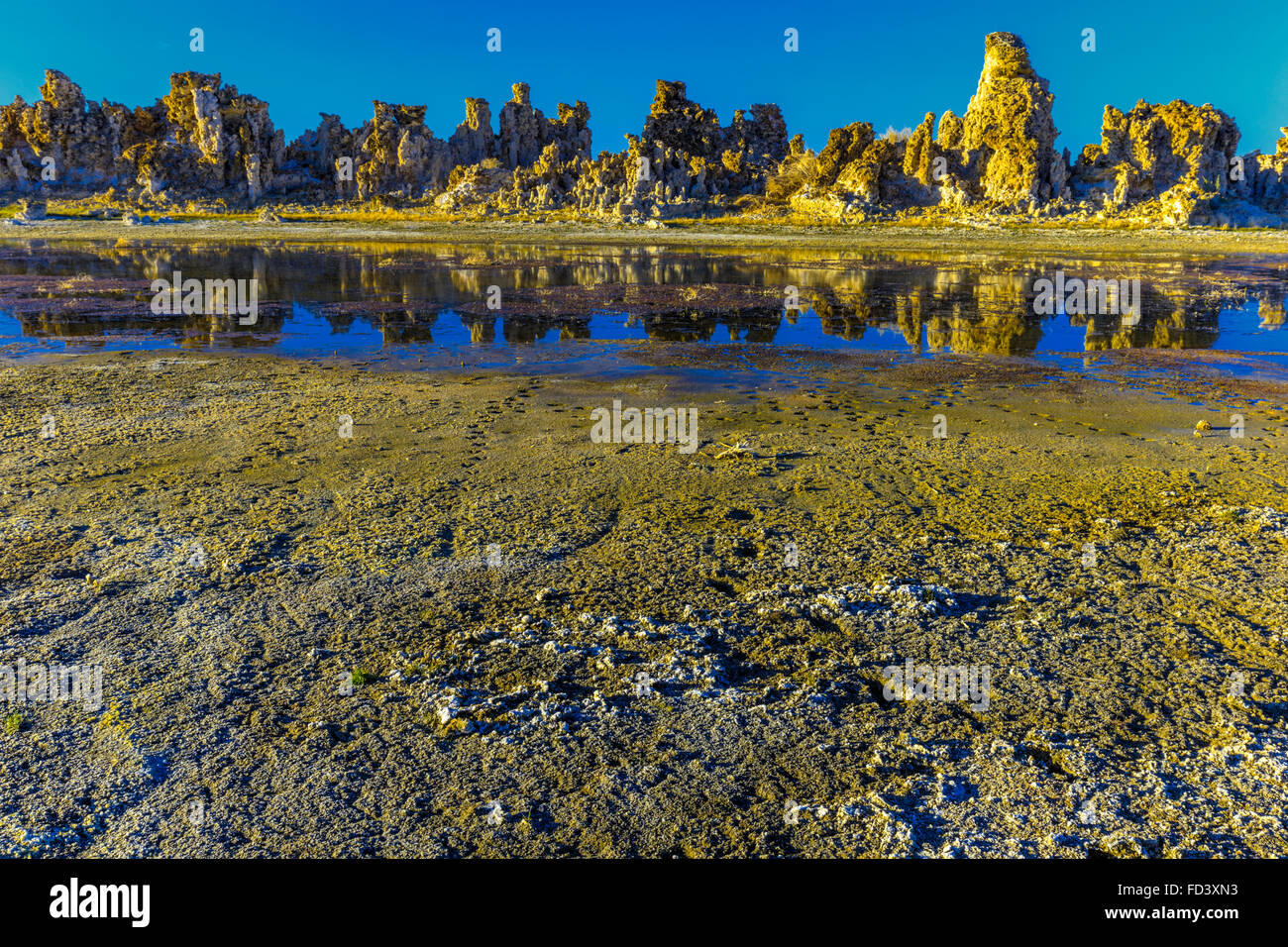 Mono Lake und Kalktuff-Formationen, California Stockfoto