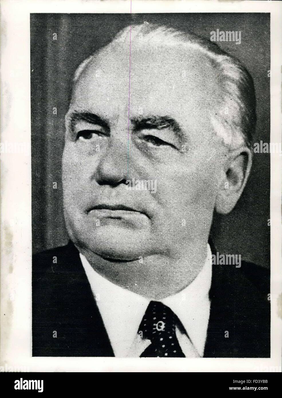 1962 - Foto zeigt Wilhelm Pieck, der Staatspräsident der Demokratischen Republik (DDR) Deutsch. © Keystone Bilder USA/ZUMAPRESS.com/Alamy Live-Nachrichten Stockfoto