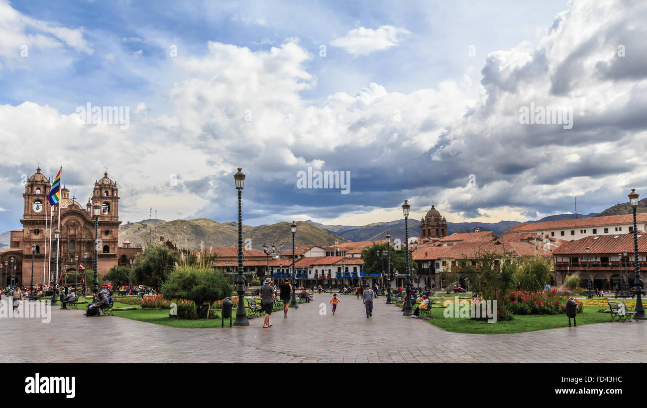 Plaza de Armas, Cusco, Urubamba Provinz, Peru Stockfoto