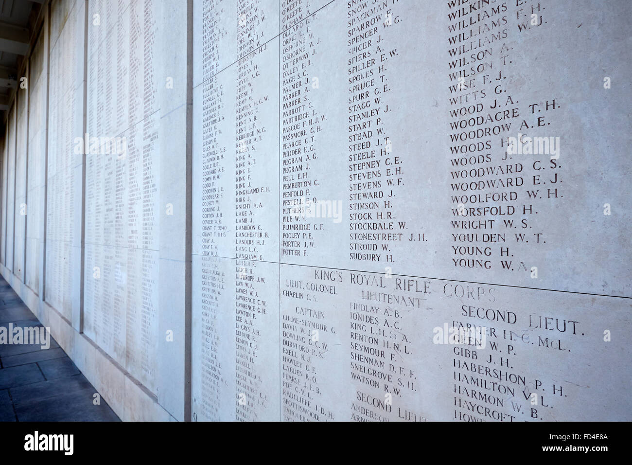 Das Menentor Denkmal für die fehlenden Stockfoto