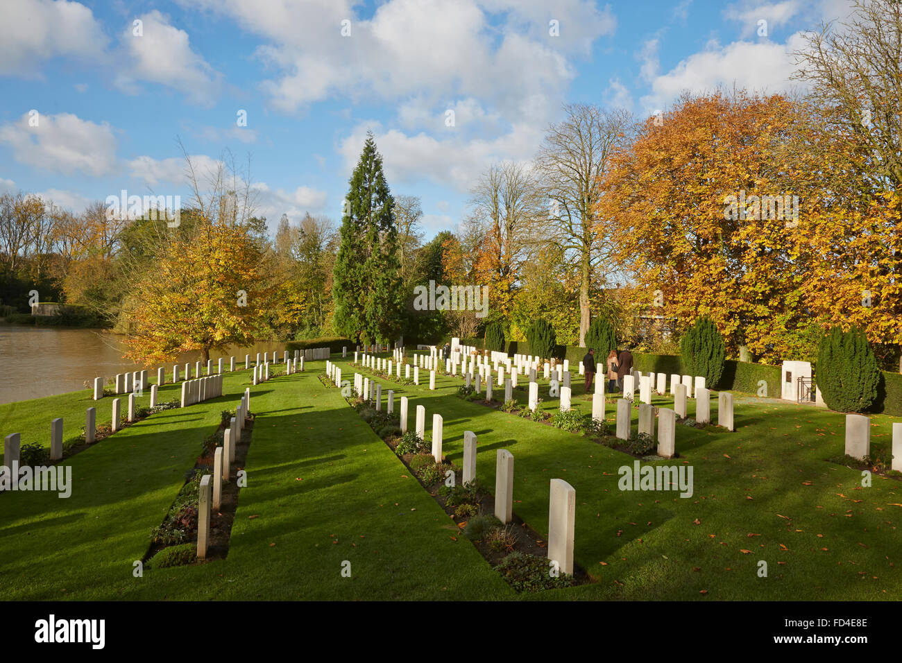 Wälle Friedhof, Rijseltor, Ieper Stockfoto