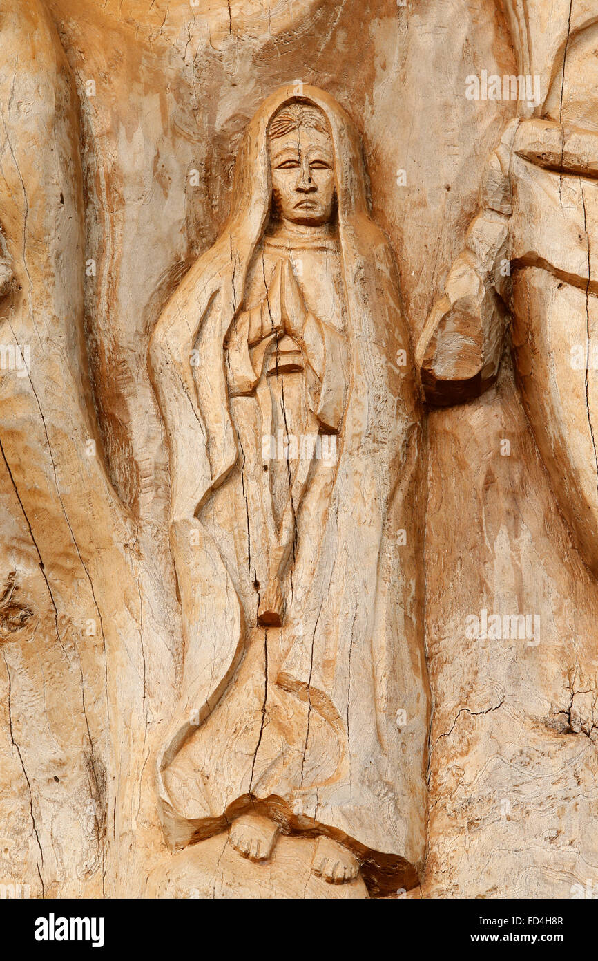 Geschnitzte Baumstamm Stockfoto