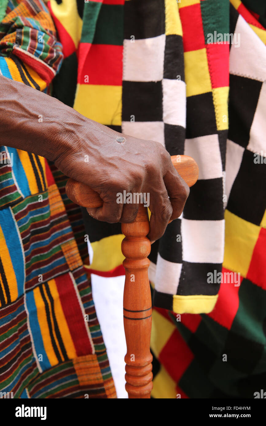 Anhänger auf dem Ouidah Voodoo-festival Stockfoto