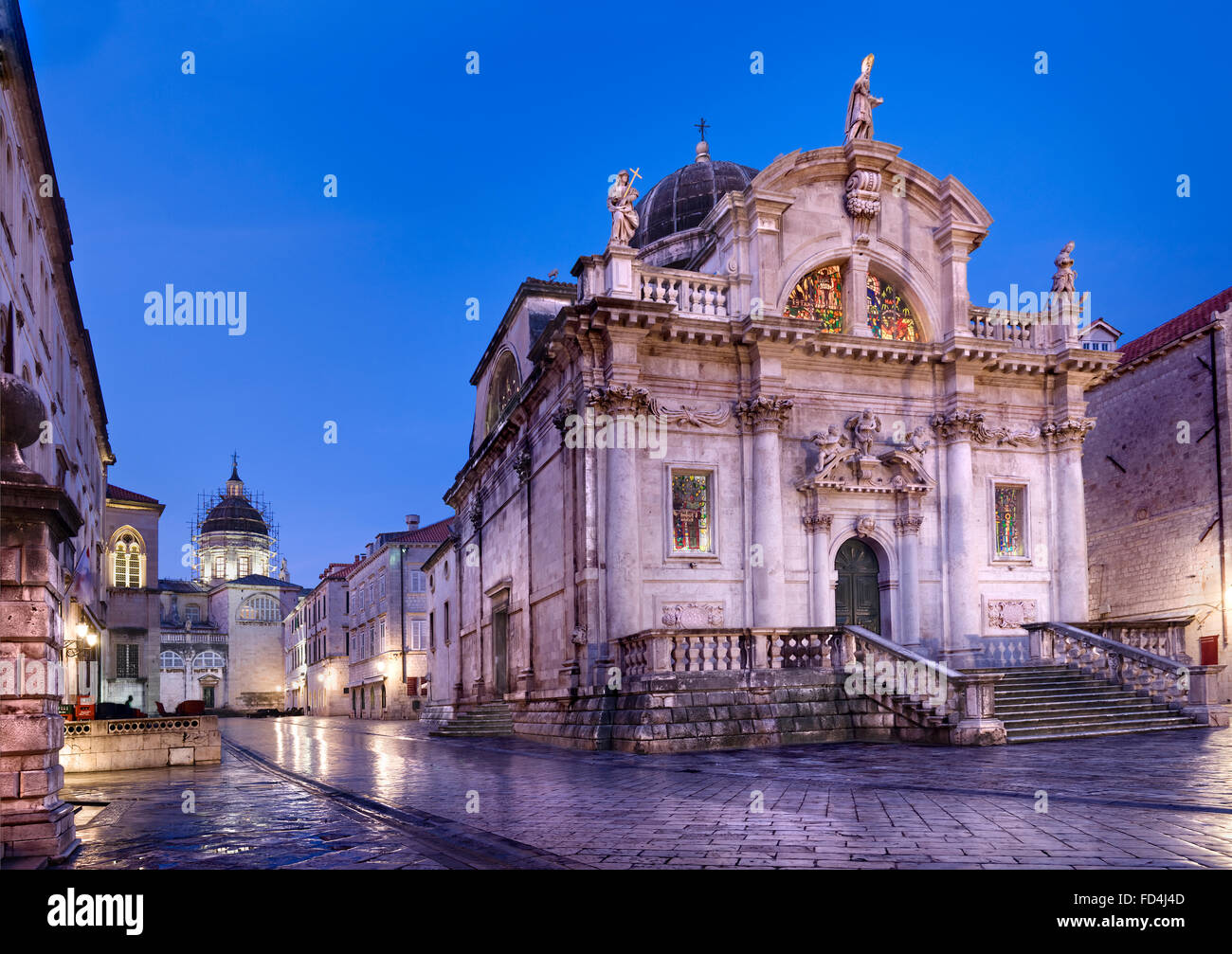 18. Jahrhundert barocke Kathedrale, Dubrovnik, Kroatien Stockfoto