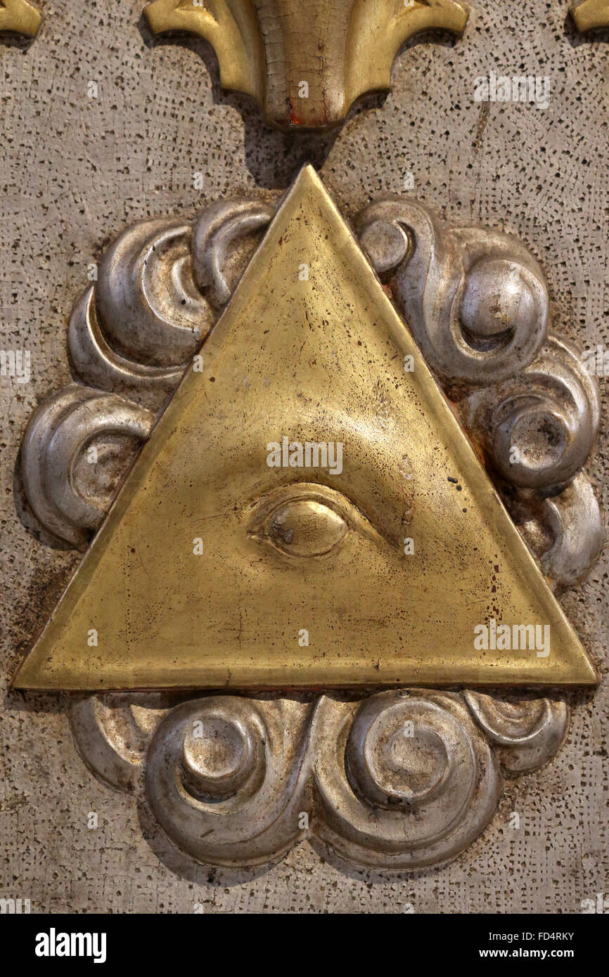 Auge der Vorsehung oder Auge Gottes. Stockfoto