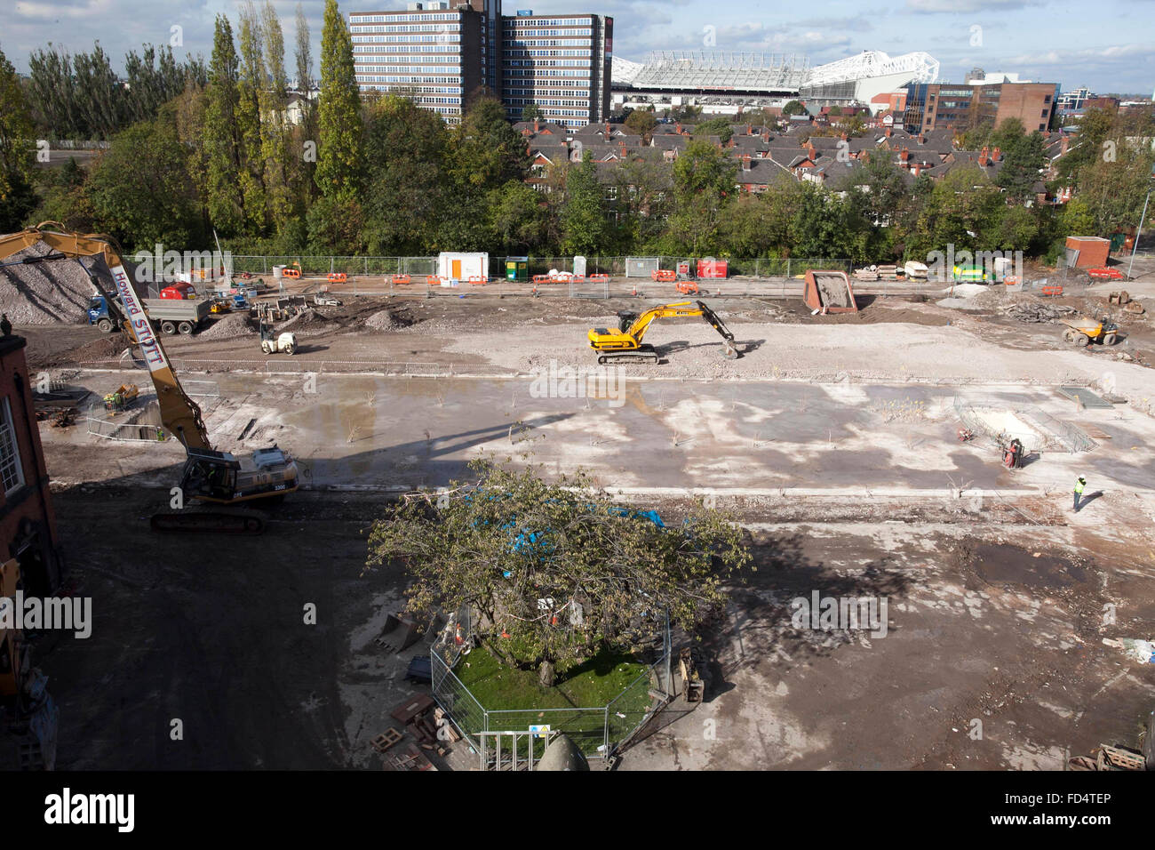 Bauarbeiten am Standort des Rathauses von Trafford Stockfoto