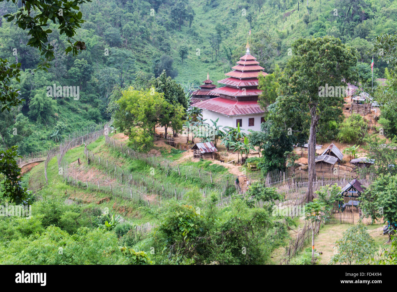 Shan Tempel, Wat Fah Wiang In Wianghaeng Chiangmai Thailand Stockfoto