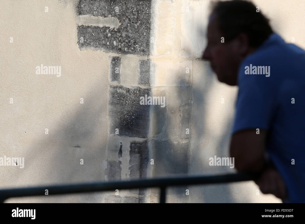 Mann allein. Stockfoto