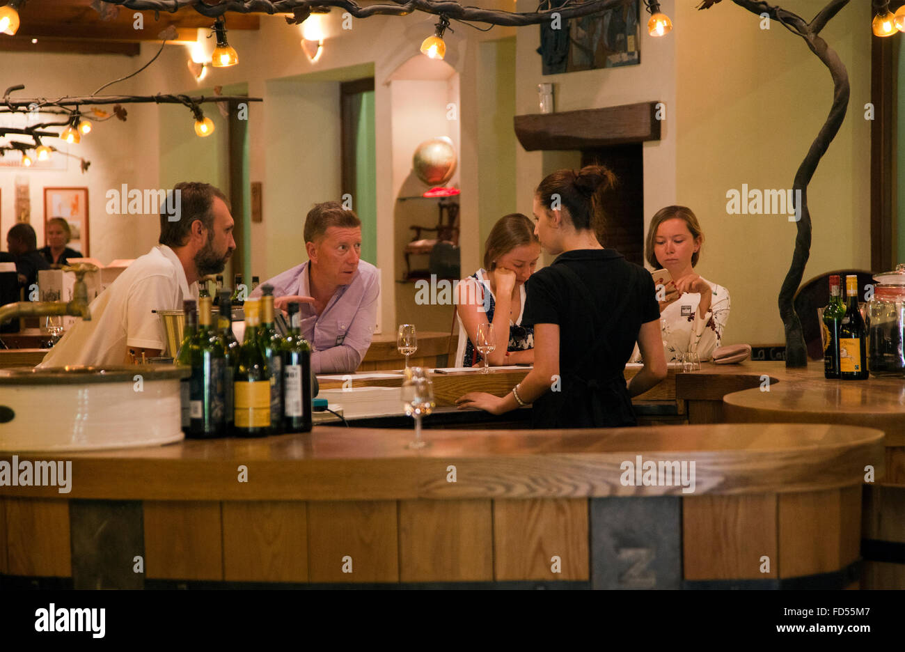 Fairview Weingut, Weinprobe in Paarl - Cape - Südafrika Stockfoto
