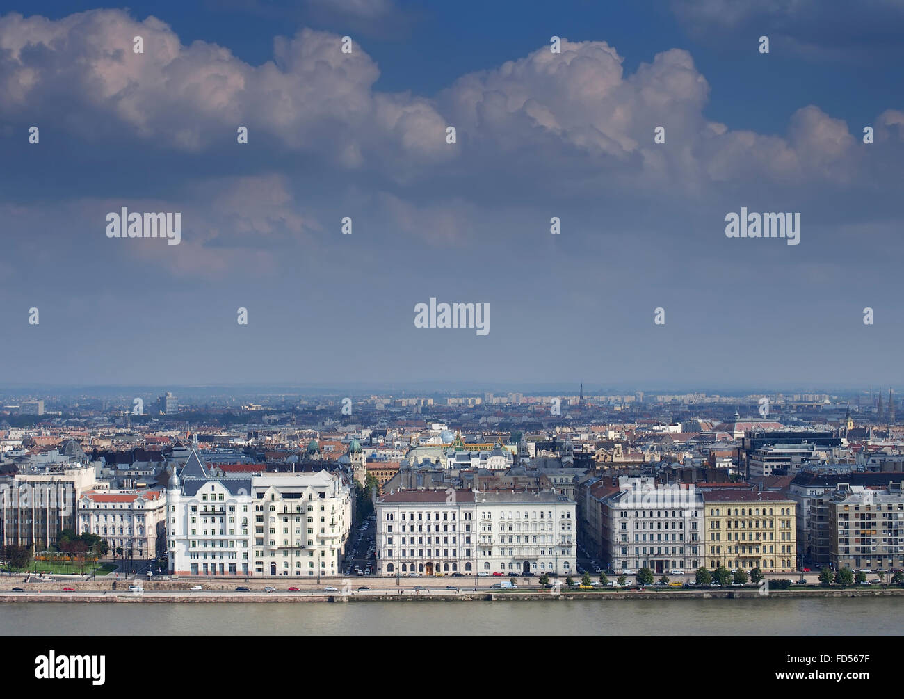 Budapest-Stadt-Landschaft Fluss Donau, Ungarn Stockfoto