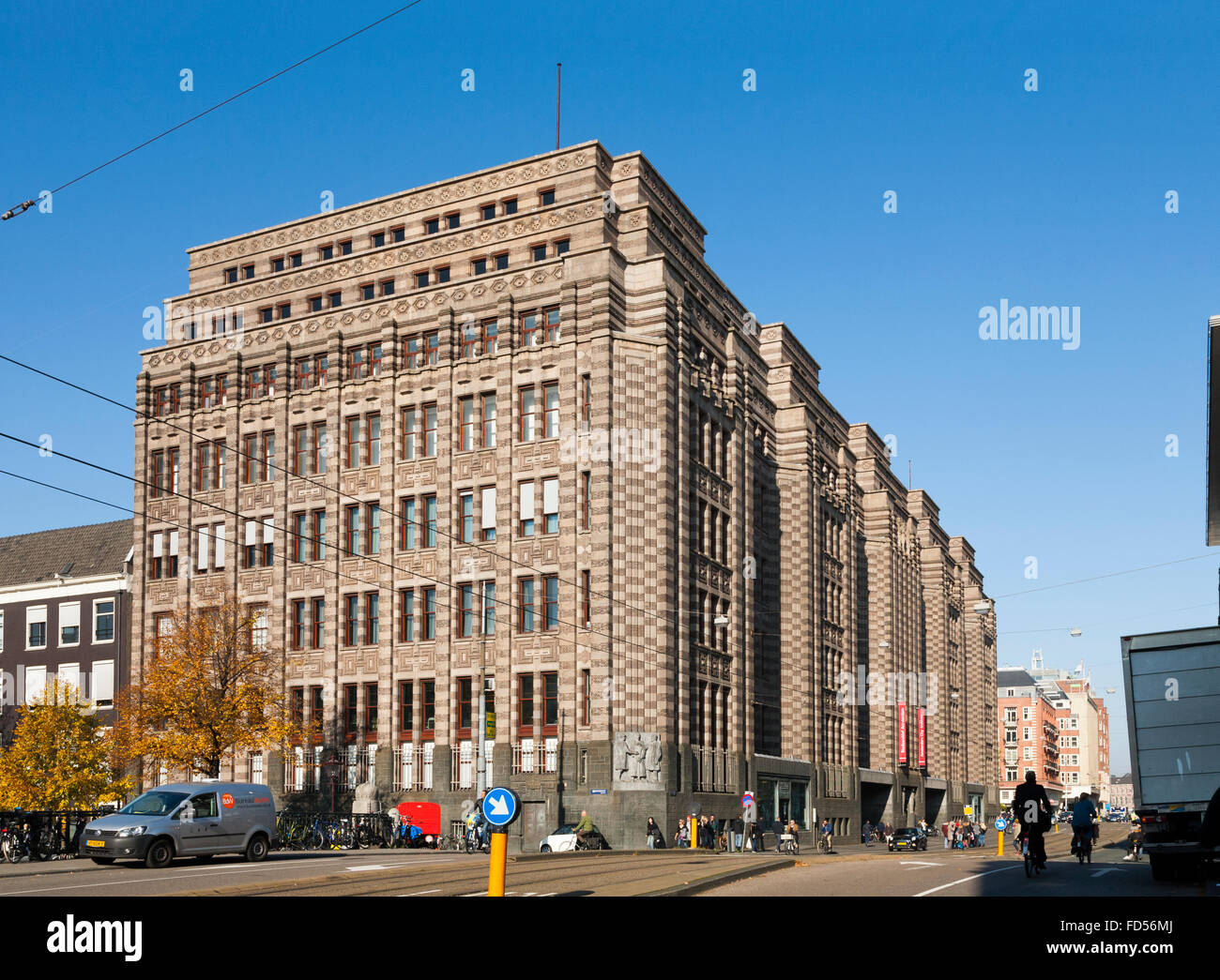 Äußere außerhalb von Amsterdam Stadtarchiv / Gebäude, weltweit größte kommunale Archiv-Archiv. Holland. Die Niederlande Stockfoto