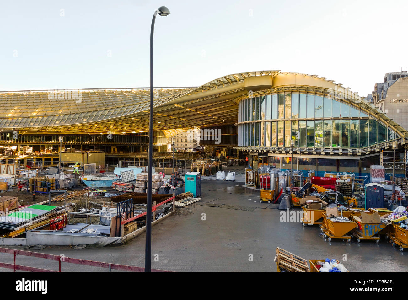Umbau-Projekt von Le Forum des Les Halles im 1. Arrondissement im Bau, Paris, Frankreich. 2016 Stockfoto