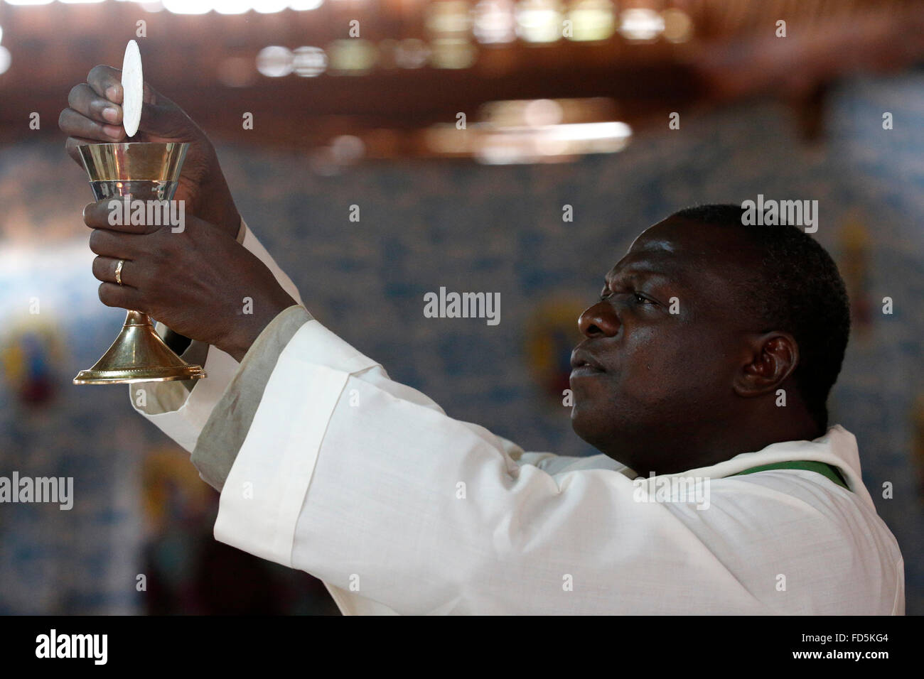 Eucharistie. Höhe. Stockfoto