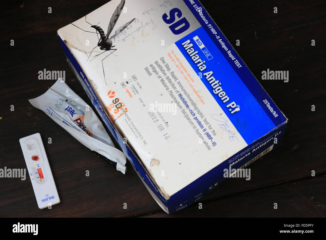 Behandlung gegen Malaria. Stockfoto