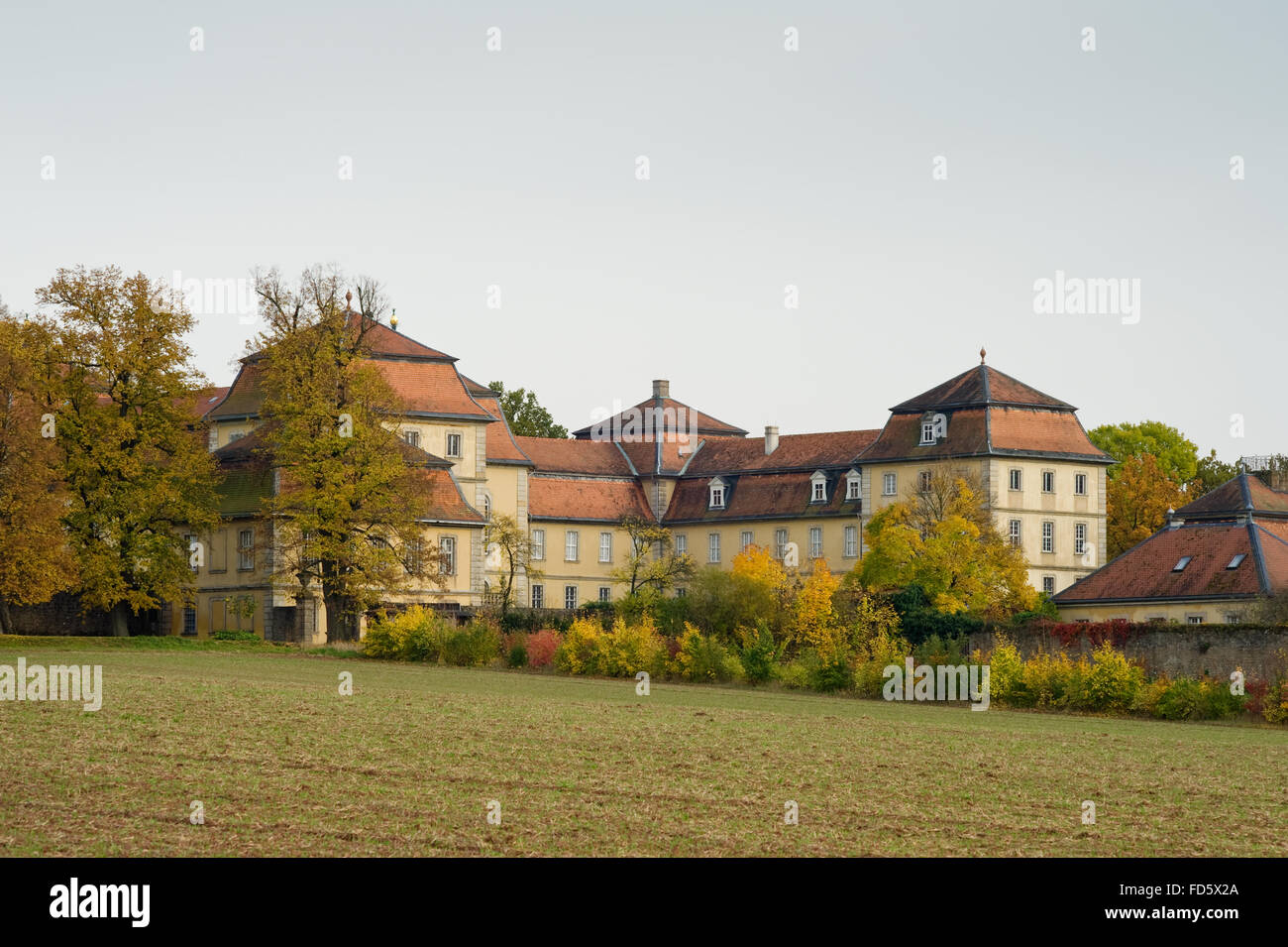 Außenfassade von Schloss Fasanerie in der Nähe von Fulda in Deutschland Stockfoto