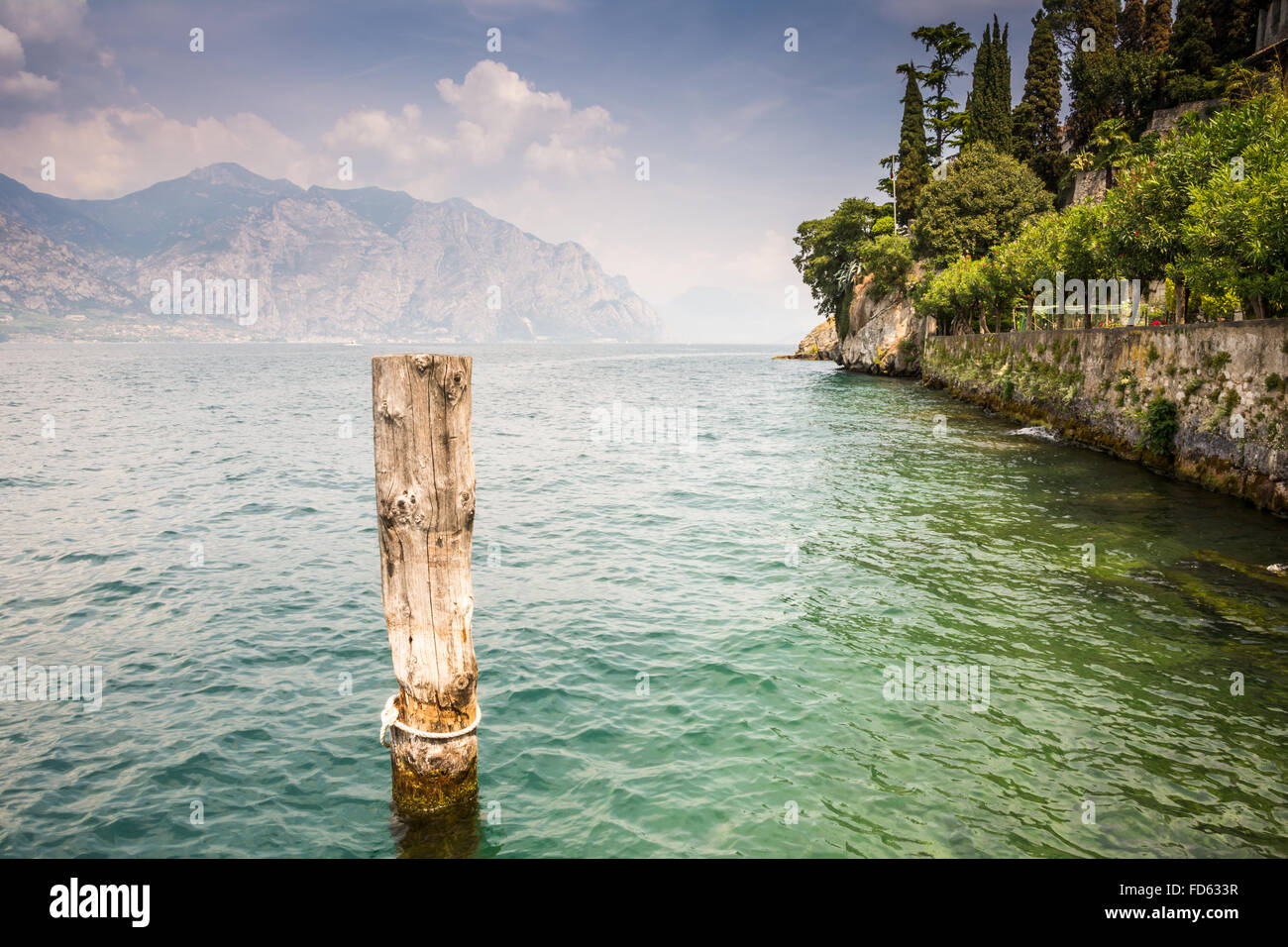 Landschaft am Gardasee in Italien Stockfoto