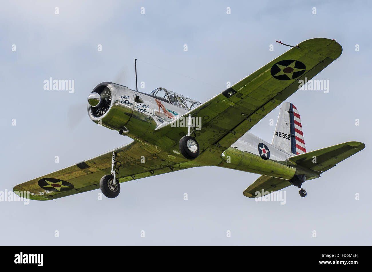 Vultee BT 13 Valiant War Ein US amerikanischer Weltkrieg II Basic 
