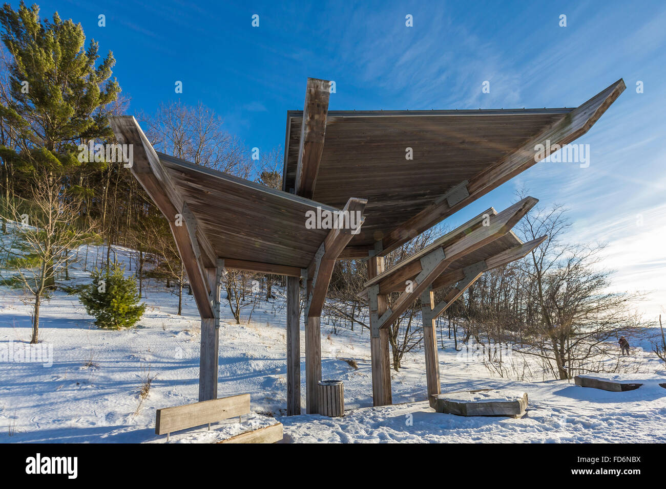 Schatten-Strukturen entlang des Strandes in rosigen Hügel natürlichen Areaalong Lake Michigan in der Nähe von Grand Haven, Michigan, USA Stockfoto