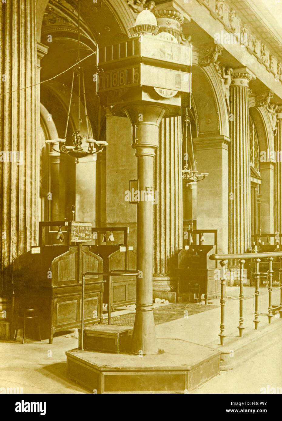 Kennzeichen der Aktienkurs an der Börse in Wien, 1924 Stockfoto