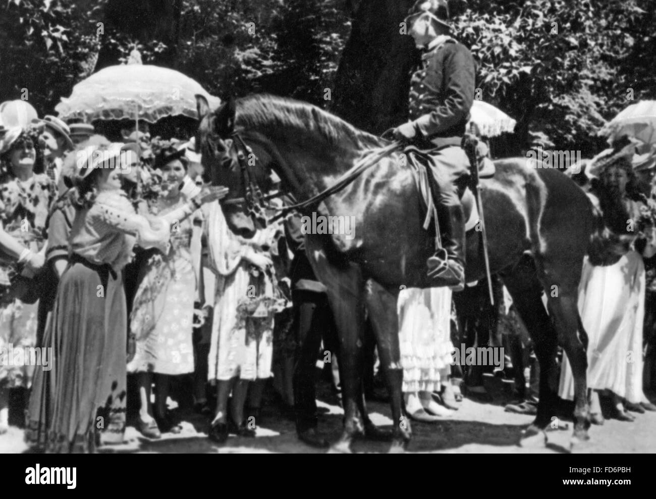 Polizist auf dem Pferderücken in Wien, 1910 Stockfoto