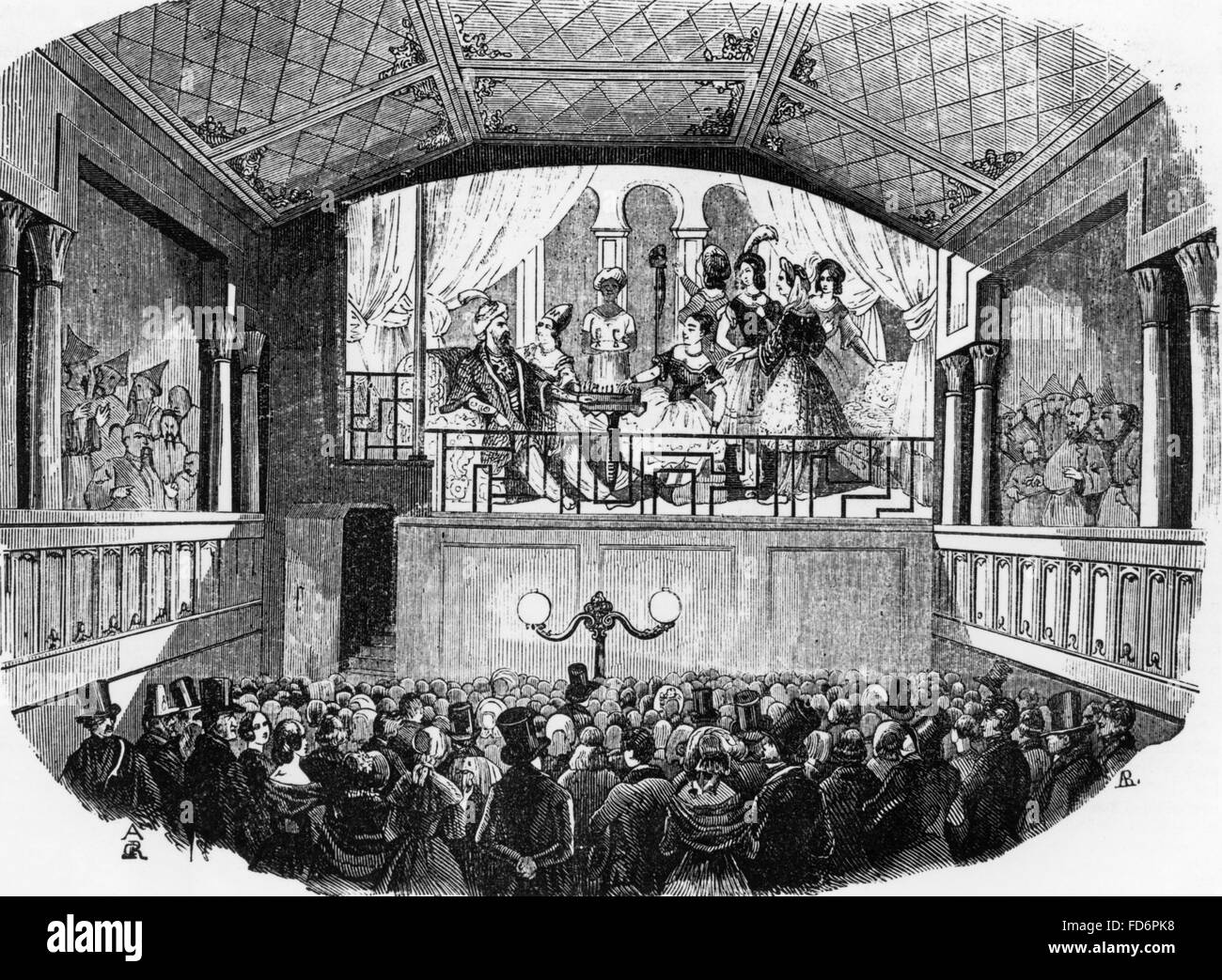 Der Club für die Unterhaltung Elysium in Wien, 1845 Stockfoto