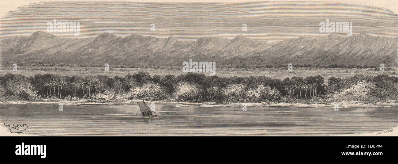 Brasilien: Berge von Paruacuara, am linken Ufer des unteren Amazonas, 1882 Stockfoto
