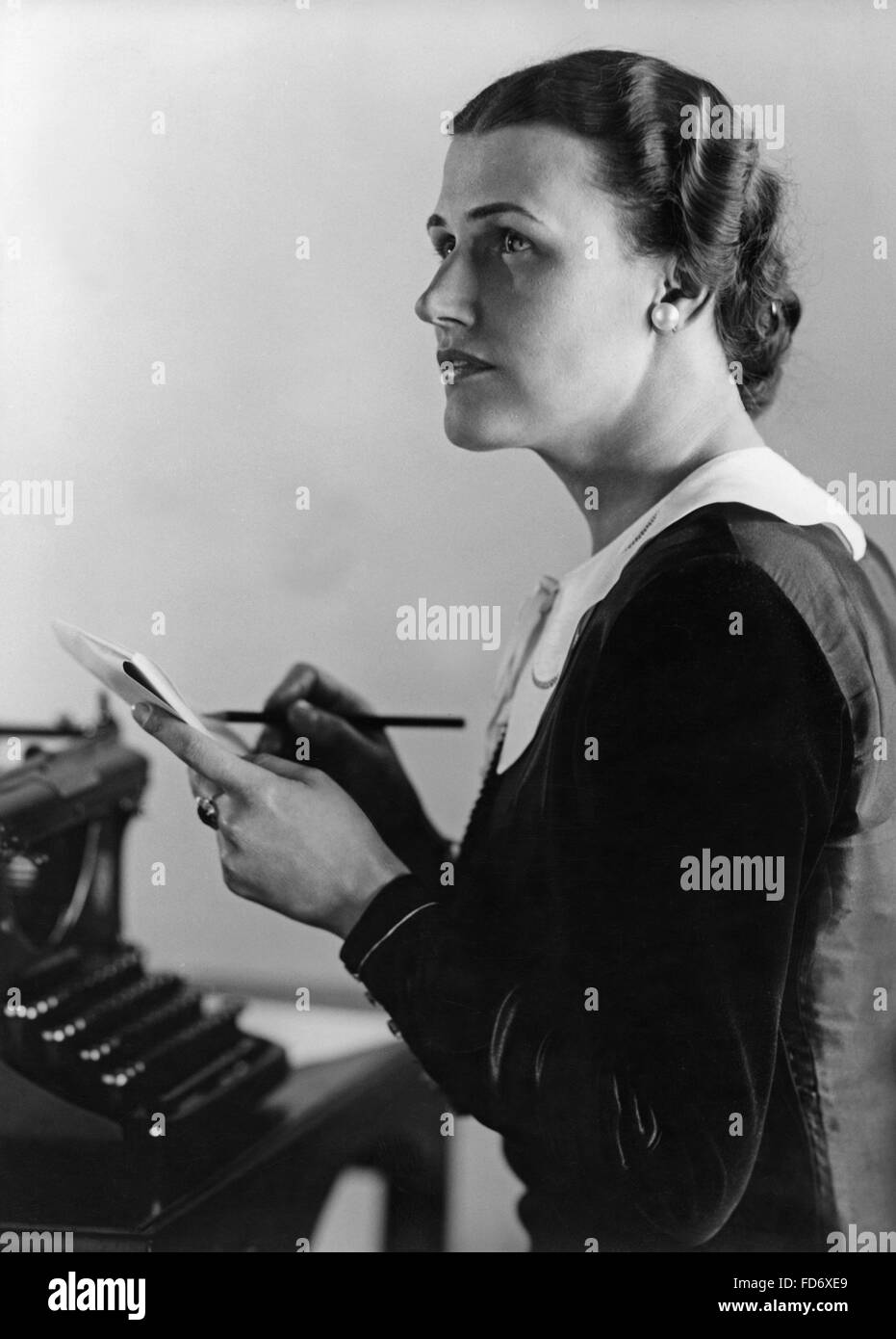 Büroangestellte, 1936 Stockfoto